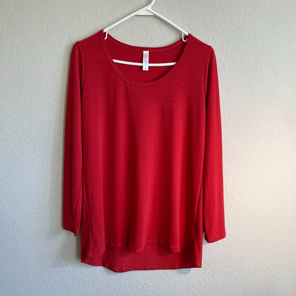 NWT Lularoe Ladies Long Sleeve Coral Lynnae Top Sm Low hemline Capsule Comfy - Picture 4 of 7